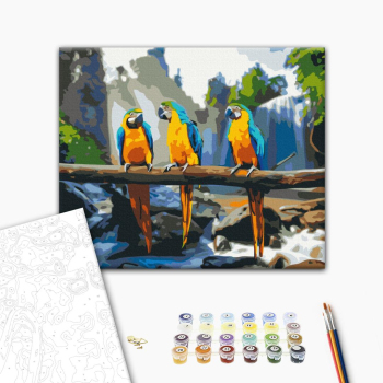Картина по номерам Тварини, птахи та риби - Tropical macaw
