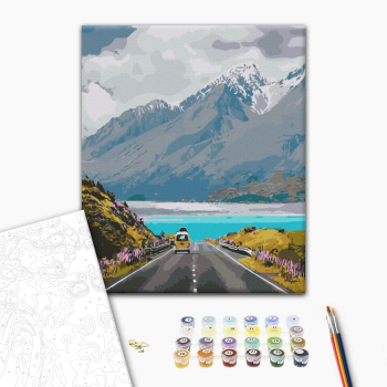 Картина по номерам Пейзажі - Мандрівка в гори