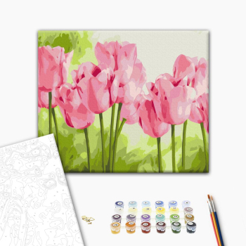 Картина по номерам Квіти - Нежные тюльпаны
