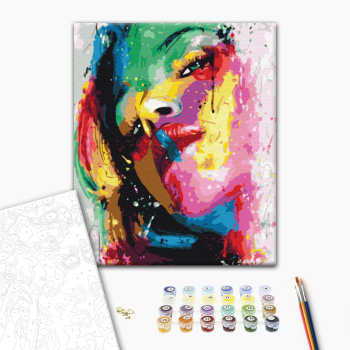 Картина по номерам Люди на картинах - Портрет жінки в фарбах