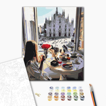 Картина по номерам Люди на картинах - Сніданок в Мілані