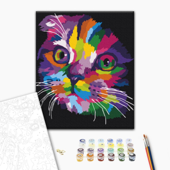 Радужный котенок