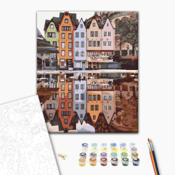 Картина по номерам Города - Відображення Стокгольма