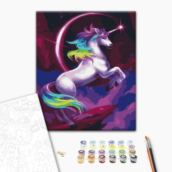 Сказочный радужный единорог