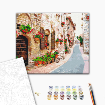 Картина по номерам Города - Квітуча вулиця