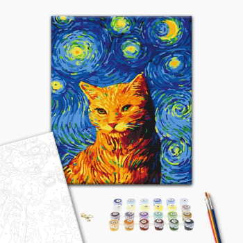 Кот в звездную ночь