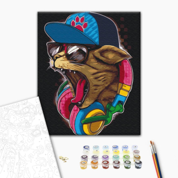 Картина по номерам Тварини, птахи та риби - Котячий трек