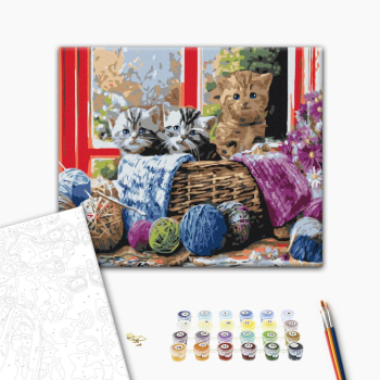 Котята в корзине