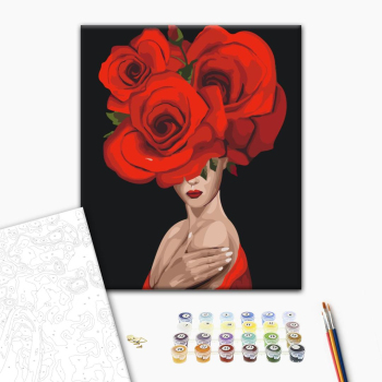 Картина по номерам Люди на картинах - Queen of roses
