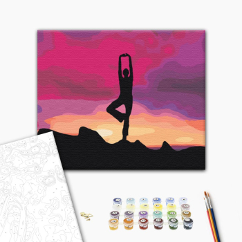 Картина по номерам Люди на картинах - Медитація на заході