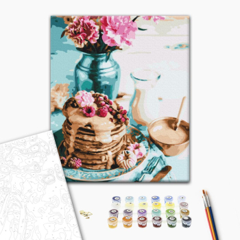 Картина по номерам Натюрморти - Панкейки на сніданок