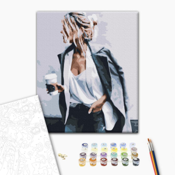 Картина по номерам Люди на картинах - Перерва на каву