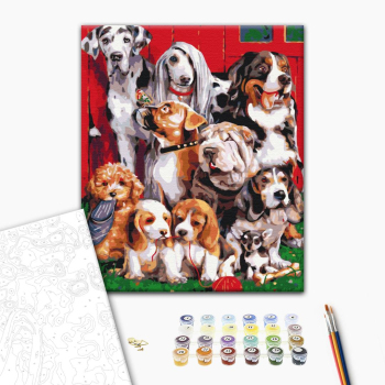 Картина по номерам Тварини, птахи та риби - Породиста компанія