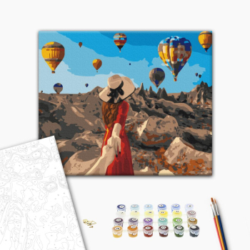 Картина по номерам Города - Путешественница в Каппадокии