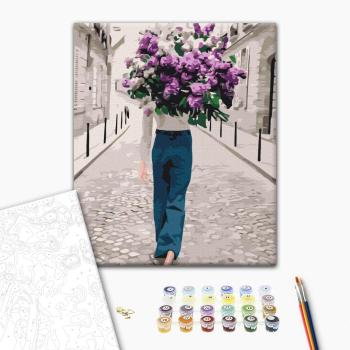 Картина по номерам Квіти - Бузкова прогулянка