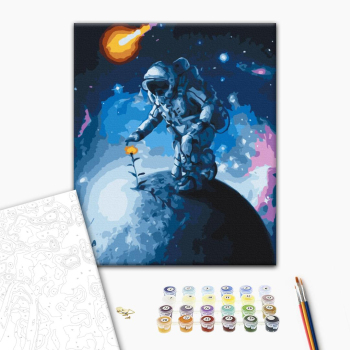 Картина по номерам Космос - Квіти Всесвіту