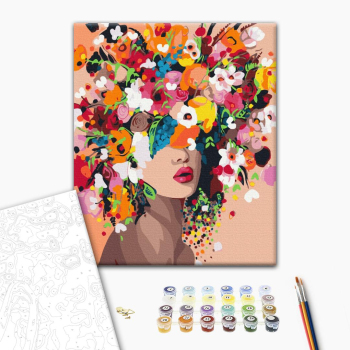 Картина по номерам Квіти - Квіткова німфа