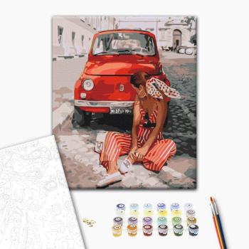 Картина по номерам Люди на картинах - Літо в червоному