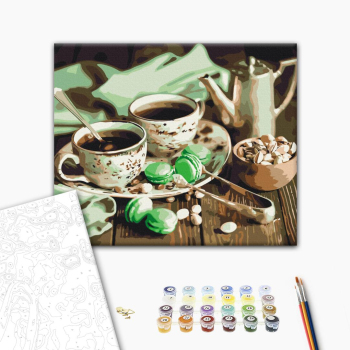 Картина по номерам Натюрморти - М'ятне чаювання