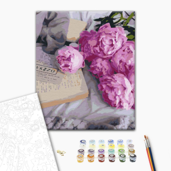 Картина по номерам Квіти - Півонії