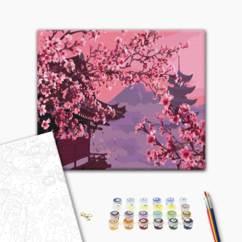 Картина по номерам Пейзажі - Сакура в Японії