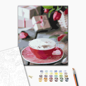 Картина по номерам Натюрморти - Чашка капучіно