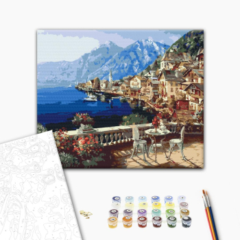 Картина по номерам Города - Містечко під Альпами