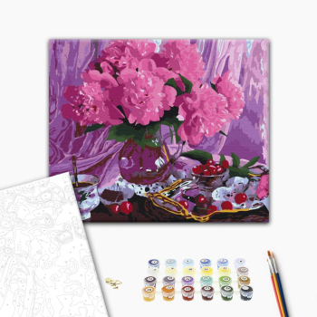 Картина по номерам Квіти - Півонії