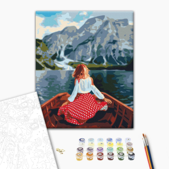 Картина по номерам Люди на картинах - Мандрівниця на озері Браєс