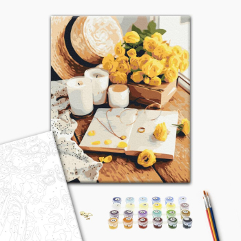 Картина по номерам Натюрморти - Цветочная книга