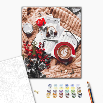 Картина по номерам Затишок, зима, Новий рік, Різдво - Уютное Рождество