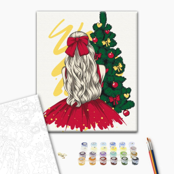 Картина по номерам Затишок, зима, Новий рік, Різдво - Новогодняя красавица