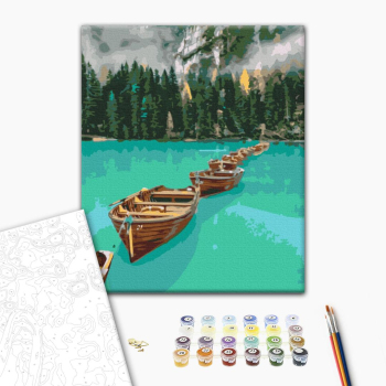 Картина по номерам Пейзажі - Ланцюжок човнів