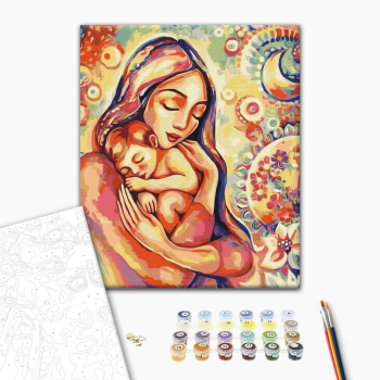 Картина по номерам Люди на картинах - В обіймах візерунків