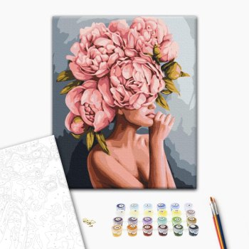 Картина по номерам Люди на картинах - A touch of peonies