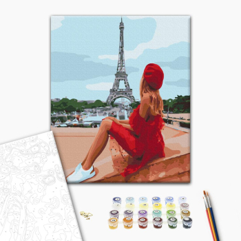 Картина по номерам Люди на картинах - Красуня в Парижі