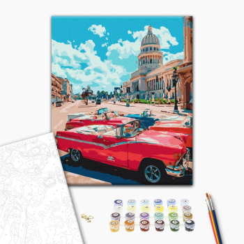 Картина по номерам Города - Рэтро улица