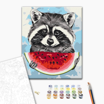 Картина по номерам Тварини, птахи та риби - Літній єнотик