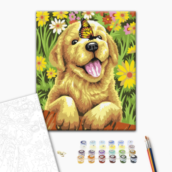 Радостный щенок