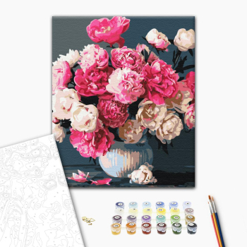 Картина по номерам Квіти - Букет розовых радостей