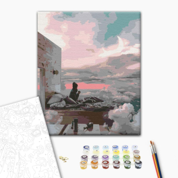 Картина по номерам Пейзажі - Дом в облаках