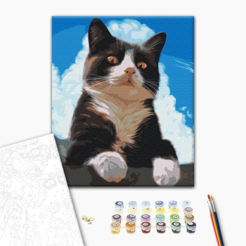 Картина по номерам Тварини, птахи та риби - Любознательный котик