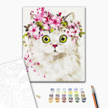 Картина по номерам Тварини, птахи та риби - Здивована киця