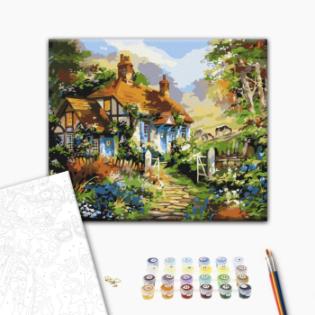 Картина по номерам Пейзажі - Летний сказочный домик