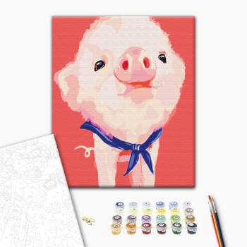 Картина по номерам Тварини, птахи та риби - Маленьке поросятко