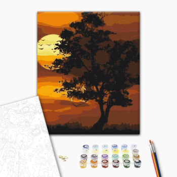 Картина по номерам Пейзажі - Палаючий захід