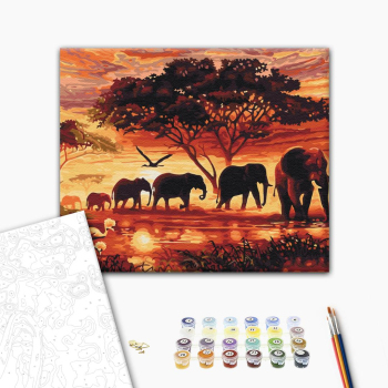 Слоны в саванне