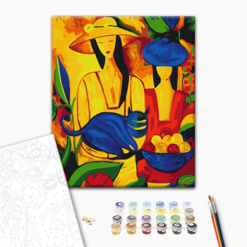 Портрет женщин с котом