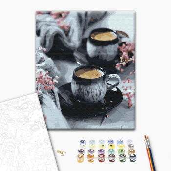 Картина по номерам Натюрморти - Кава в чашках