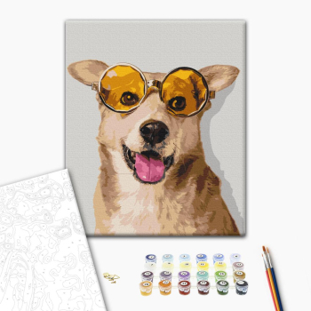 Картина по номерам Тварини, птахи та риби - Коргі-хіпстер